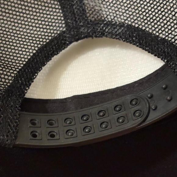 Custom made Trucker Hat Black and White Cap with Gold Accents - Picture 5 of 5